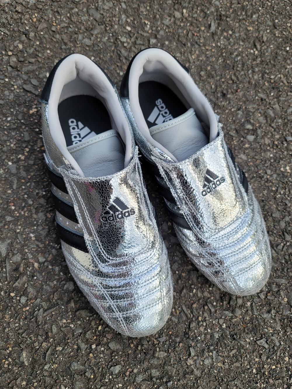 adidas Taekwondo Silver Metallic Black US 6 (Women's) Pre-owned